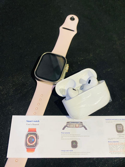 I20 Ultra Max Smart Watch 10-in-1 box set comes with EarBurds - the makoza hub