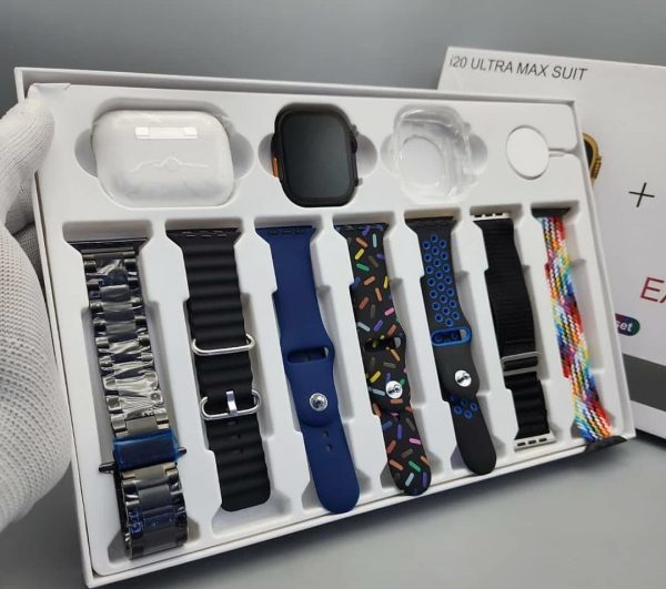 i20 Ultra Max 10-in-1 Smart Watch Bundle