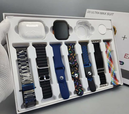 i20 Ultra Max 10-in-1 Smart Watch Bundle